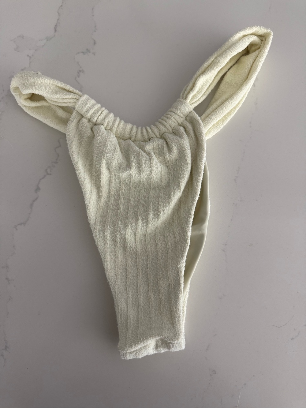 Montce Ribbed Buttercream Bikini Bottom - Picture 3 of 3